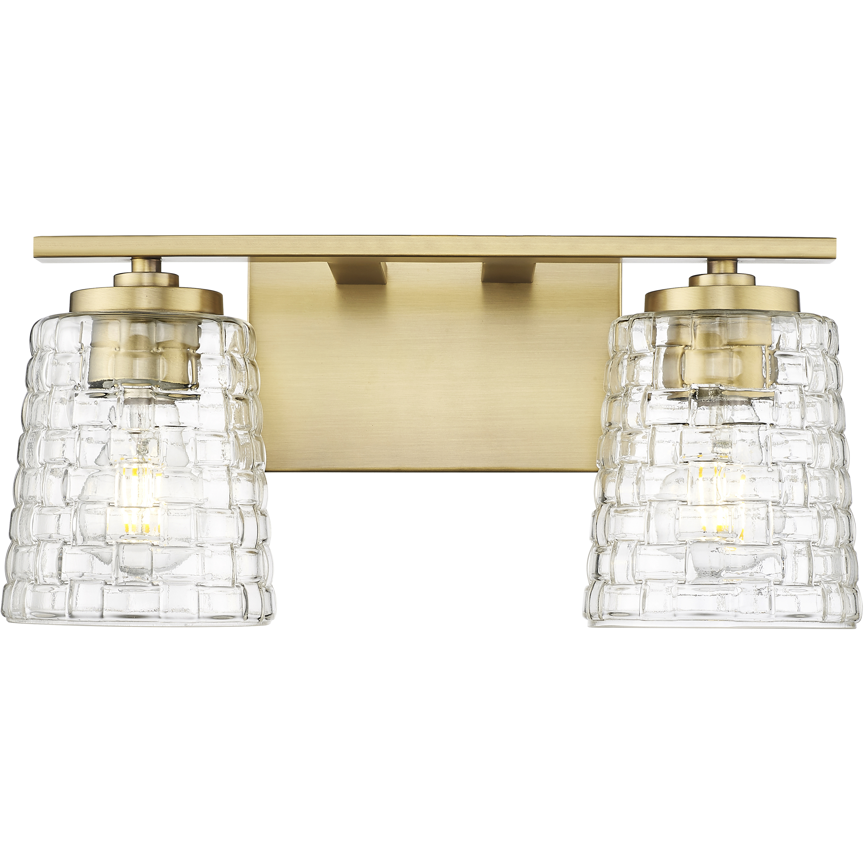 Saben 2 Light 15 inch Vintage Brass Bathroom Vanity Light Wall Light